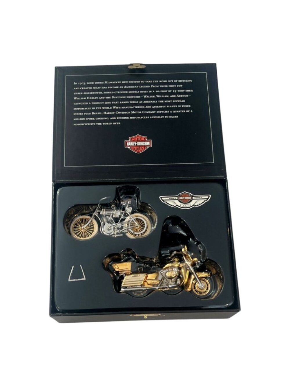 Harley Davidson 100th Anniversary Edition Hallmark Keepsake 2003 Set 2 Ornaments - Picture 3 of 5